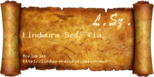 Lindwurm Szófia névjegykártya